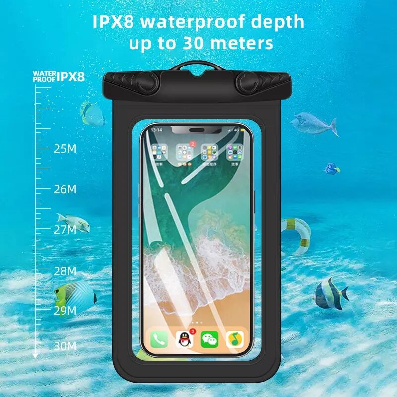 INF Etui étanche pour téléphone portable 7 pouces Le noir