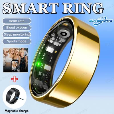 Uplift Treasures Smart Fitness Health Ring Heart Rate SpO2 Sleep Multi Sport Tracker gold 7
