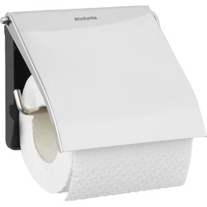 Brabantia Toilettenpapierhalter Classic, brilliant steel, zum Kleben & Bohren, für 1 Rolle, aus Metall