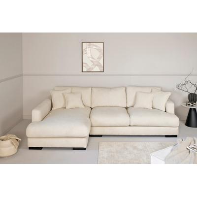 Ecksofa JAHNKE "RELAX ASPEN CORNER", beige (sanftes weiß), B:271cm H:84cm T:135cm, Sofas, Ecksofa, Platz für bis zu 5 Personen,Taschenfederkernpolsterung,L-Form,B:271 cm