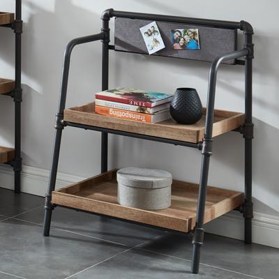Furniture of America Pham Industrial Brown Metal Display Bookshelf