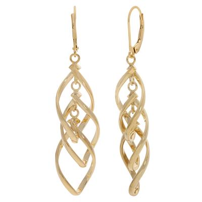 Paar Ohrhänger FIRETTI "Schmuck Geschenk Gold 375 Ohrschmuck Ohrringe Tropfen Spirale", gold (gelbgoldfarben), Ohrringe, Damen, Gelbgold 375