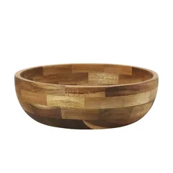KHG Salatschüssel   ¦ holzfarben ¦ Holz ¦ Maße (cm): H: 8  Ø: 25.0
