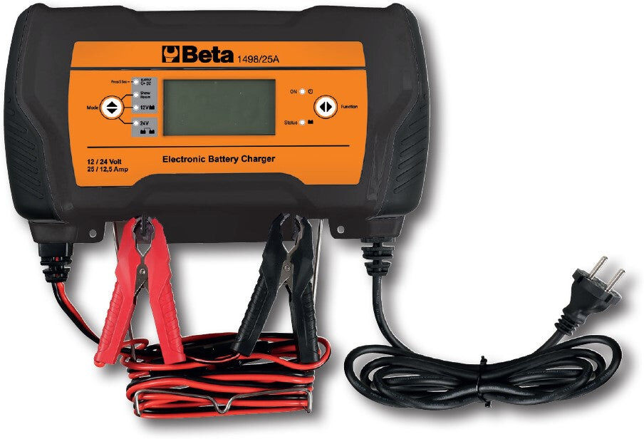 Beta 1498/25A Caricabatterie elettronico 12-24V multifunzione