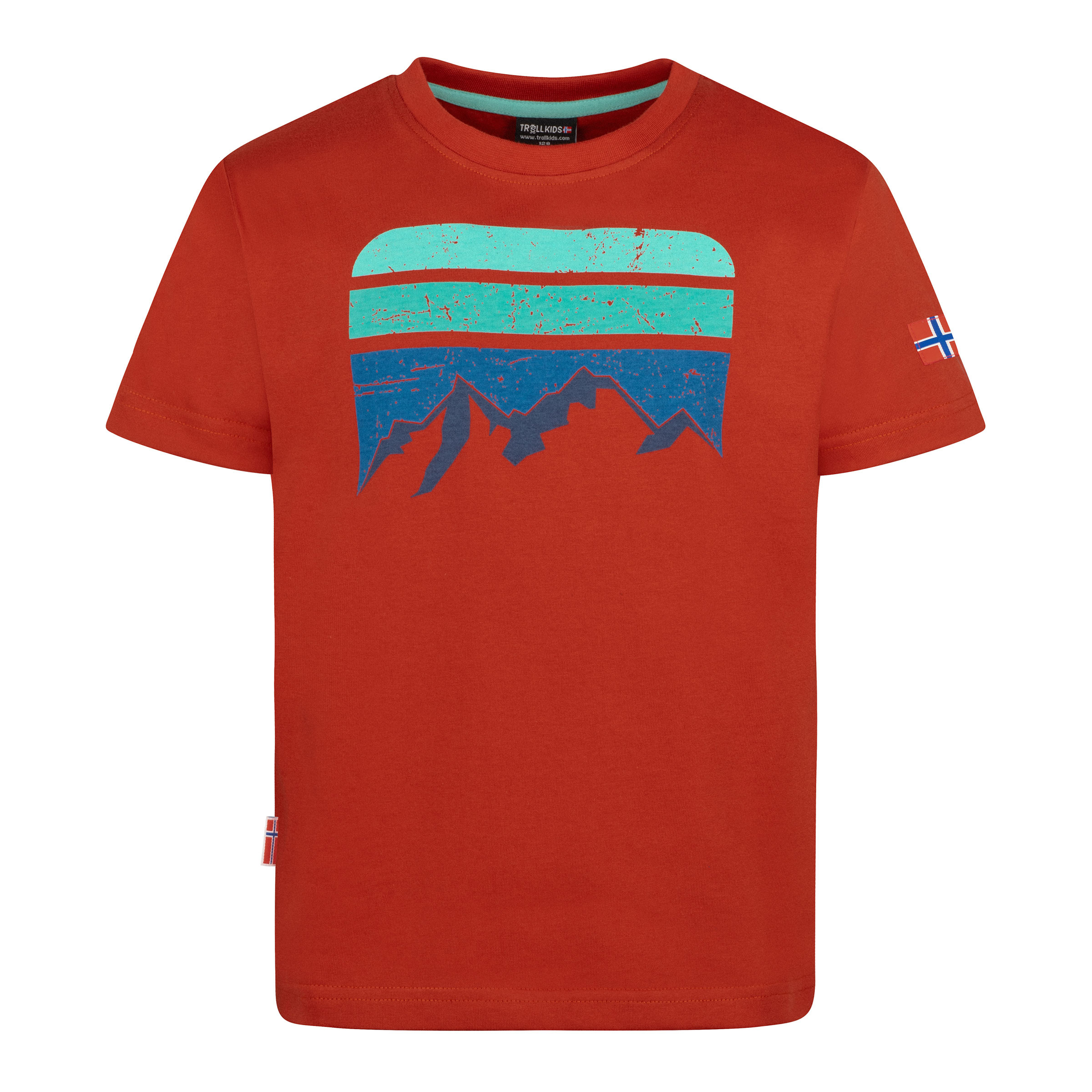 Trollkids Falketind Kinder T-Shirts rot Größe 140 Lifestyle Widerstandsfähig