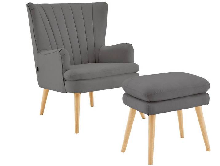 loft24 Sessel Zandy (2-St), mit Hocker, Armsessel, Postersessel