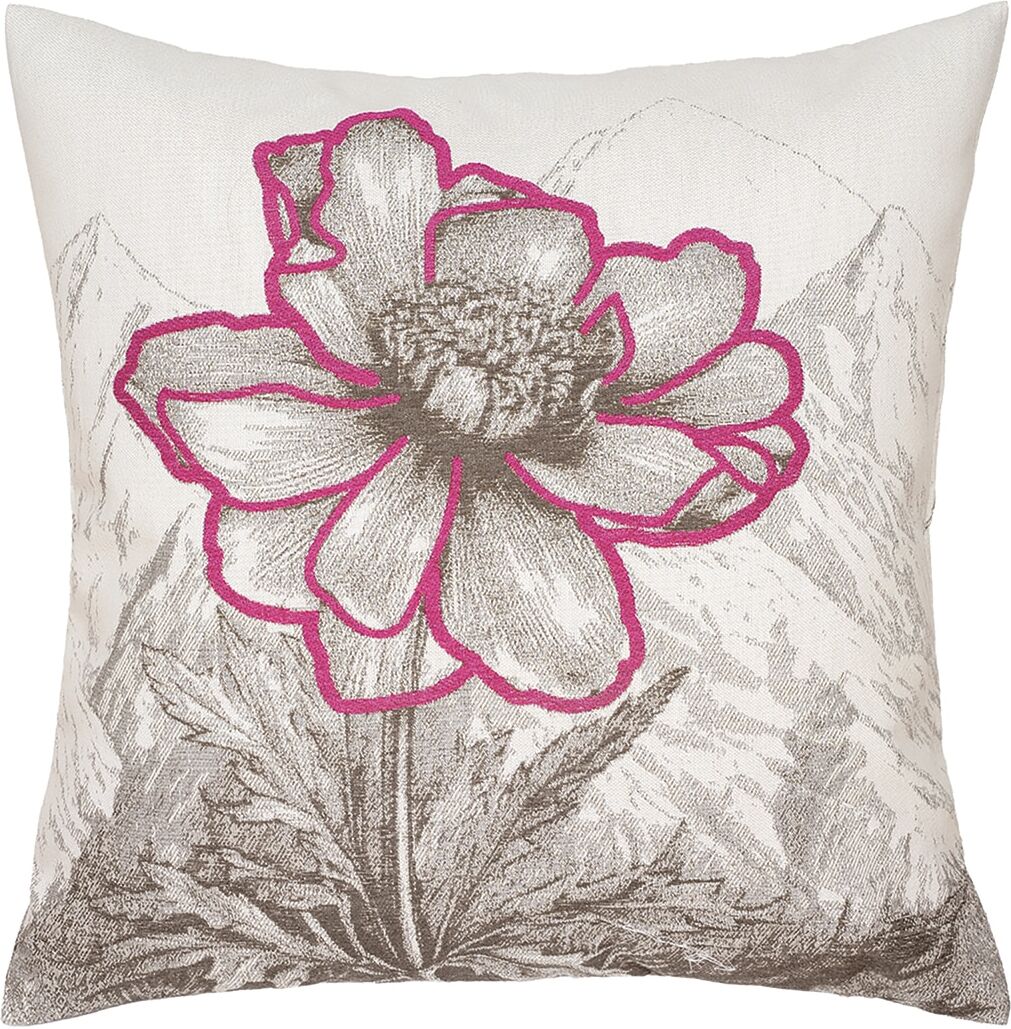 Dekokissen PAD "WILD FLOWER", braun (pink), B:45cm L:45cm, Baumwolle, Polyester, Dekokissen_Sitzkissen_Kissenhüllen, made in europe