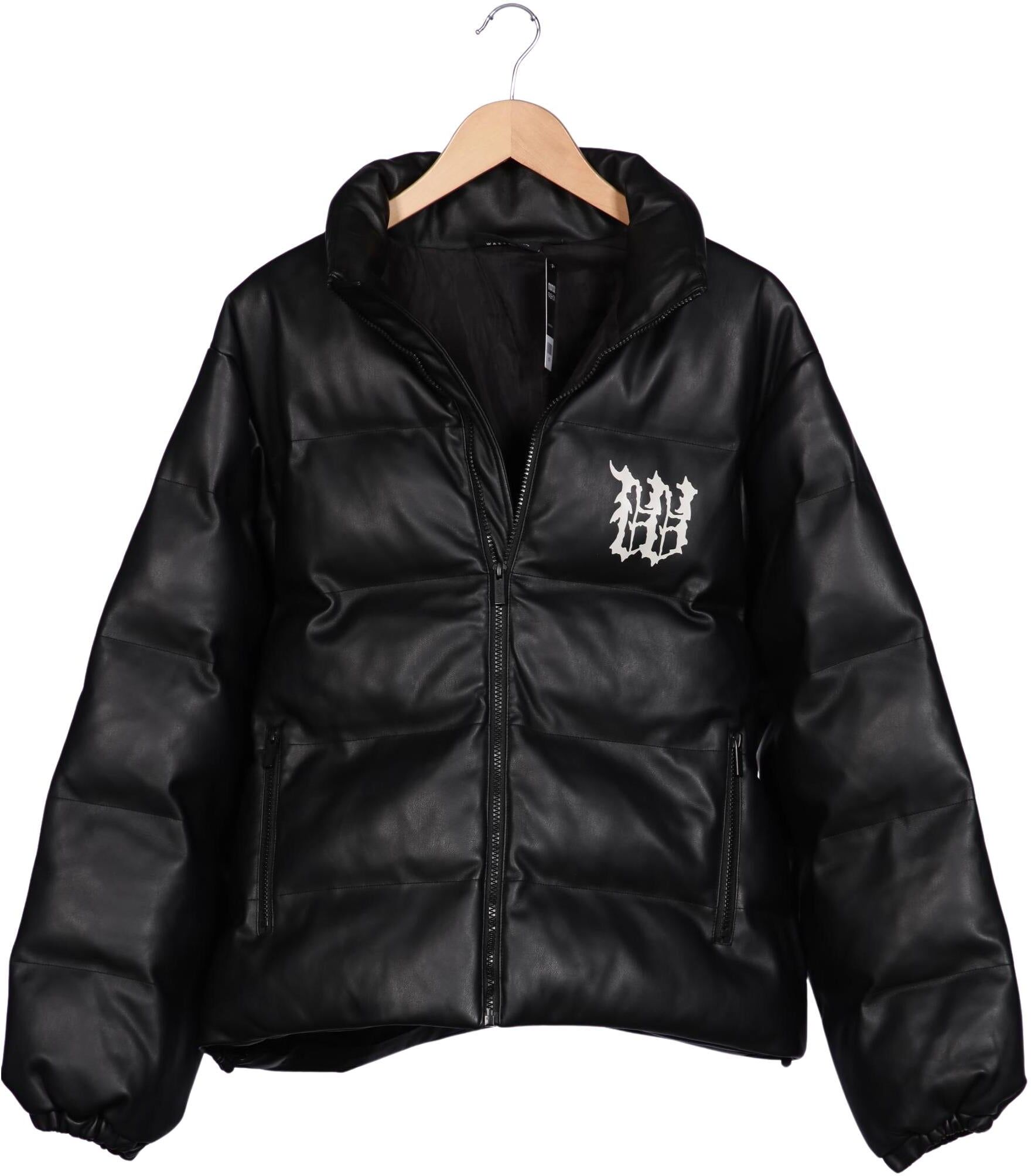 Wasted Paris Damen Jacke, Schwarz, Gr. M, Synthetik / Kunstleder - Second Hand