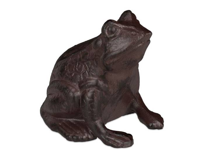 Relaxdays 2 x Gartenfigur Frosch antik