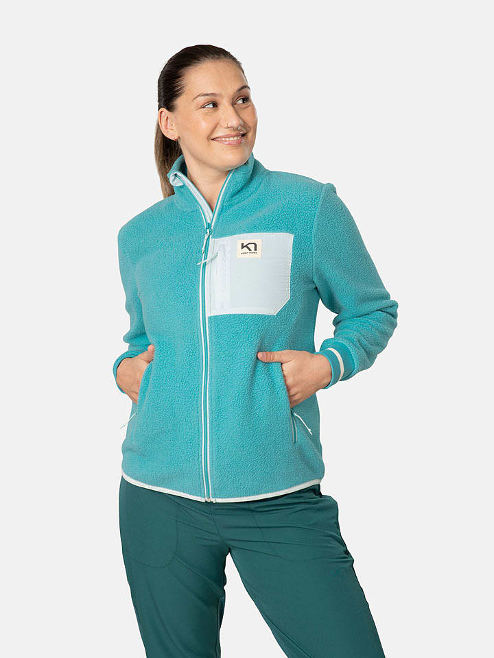 KARI TRAA Fleecejacke "Rothe" in Türkis - L