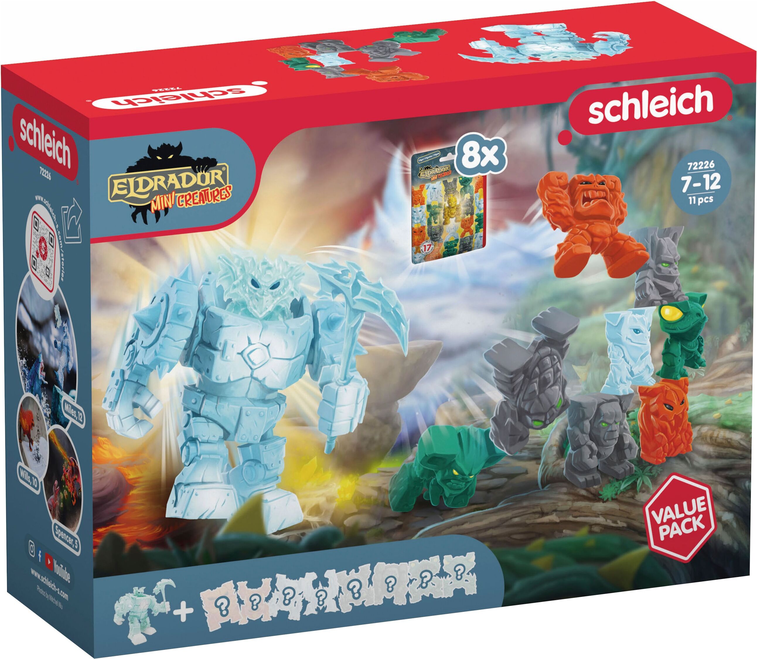 Spielfigur SCHLEICH "ELDRADOR CREATURES, Eis-Roboter Value Pack (72226)", bunt, Spielfiguren, Kinder, Kunststoff, Spielfigur bunt Einheitsgröße