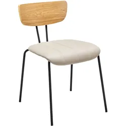 Stuhl Cera Taupe Lederlook Gepolstert