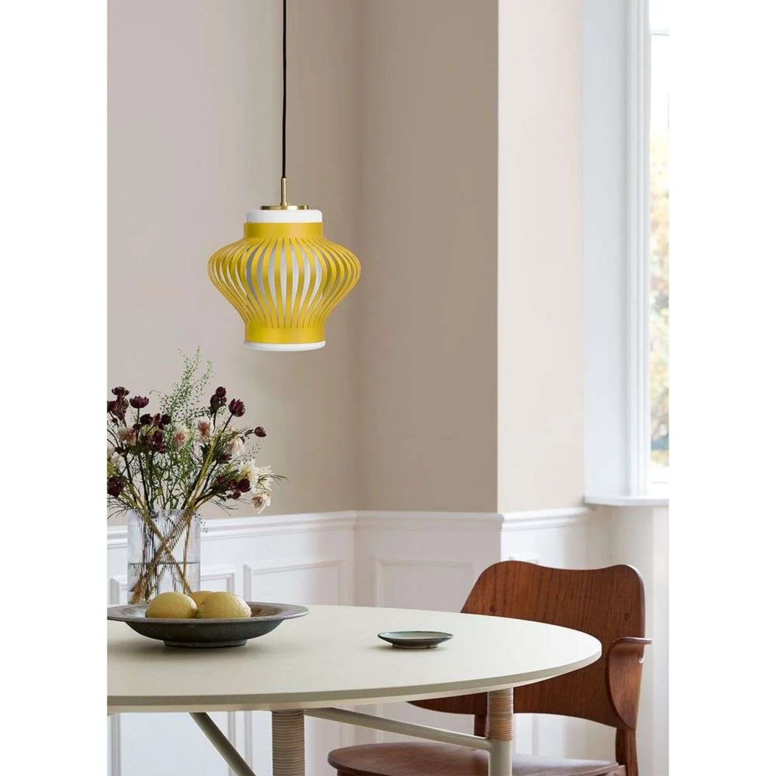 Warm Nordic Opal Lamella Hanglamp Illuminating Yellow - Metaal - Vintage/Retro stijl
