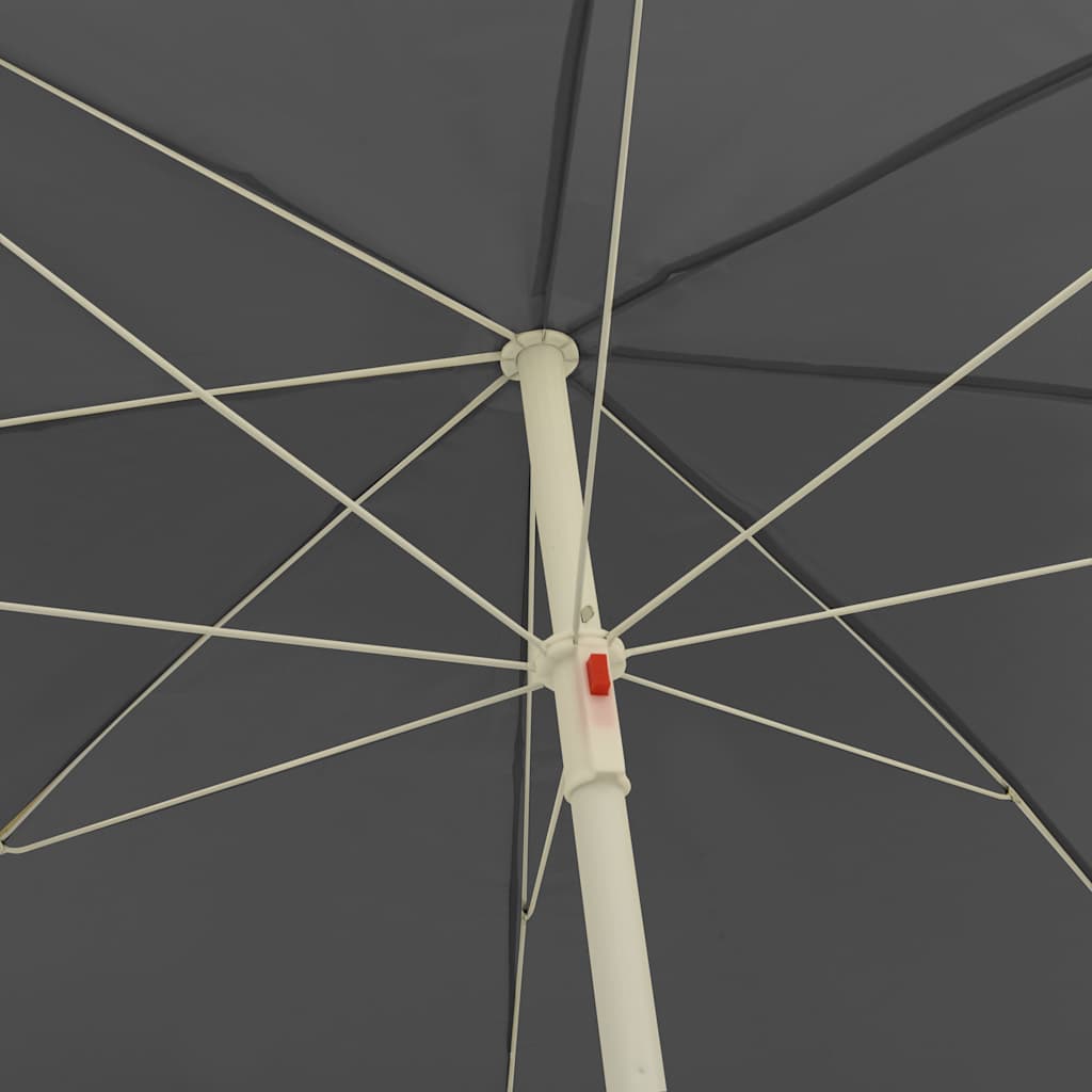 vidaXL Parasol de plage anthracite 240 cm