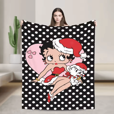 Inspire Curations Betty Boop Soft Plush Flannel Throw Blanket 10 102x127cm