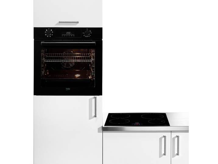 BEKO Backofen-Set BBSM11340B , Energieeffizienz: A (A+++-D), schwarz, Herdsets, Gleichmäßige Heißluft für perfekte Ergebnisse dank Aeroperfect