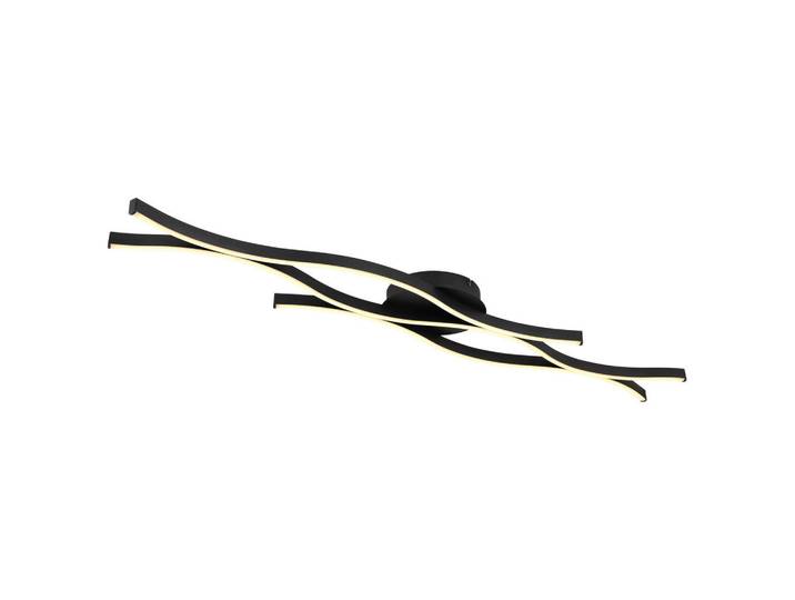 Globo Led-Deckenleuchte Geronimo, Schwarz, Weiß, Metall, Kunststoff, quadratisch, 18x6x108 cm, CE, Lampen & Leuchten, LED Beleuchtung, LED-Deckenleuchten