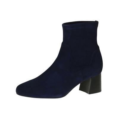 Stiefelette PETER KAISER "Peter Kaiser Stiefelette Leder", Damen, Gr. 38, blau (dunkelblau), Leder, Schuhe Stiefelette