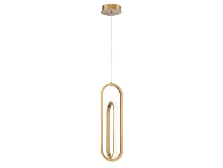 Suspension Aluminium, Acier, Acrylique blanc Or Brossé