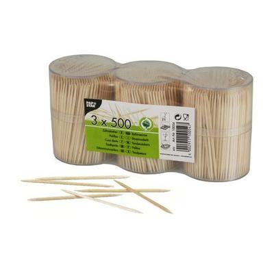 PAPSTAR 1500 Zahnstocher, Holz "pure" rund 6,7 cm im Spender