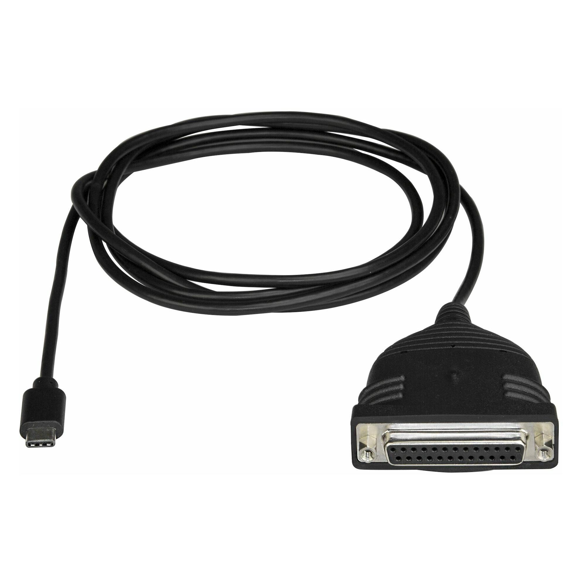 StarTech USB-C auf Parallel Druckerkabel - USB zu DB25 - Druckerkabel Adapter - USB C Druckerkabel - Bus P... (1.83 m) (ICUSBCPLLD25)