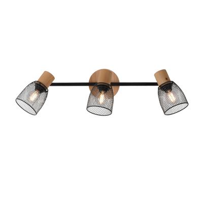 JUST LIGHT Wandleuchte "TAMIS", braun (holzfarben), 3, 1 Stk., Leuchten, ExklusiveE14, Wandleuchte