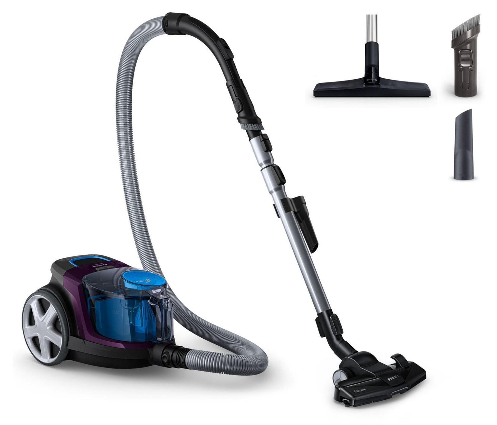 Philips FC9333/09 PowerPro Compact stofzuiger, zakloos, grijs