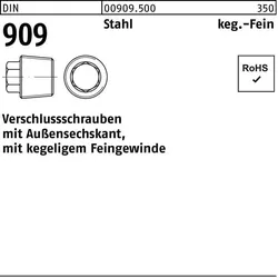 Verschlussschraube DIN 909 m.Aussen-6-kant M 30 x 1,5 Stahl (Diverse), Elektronikzubehör + Gehäuse