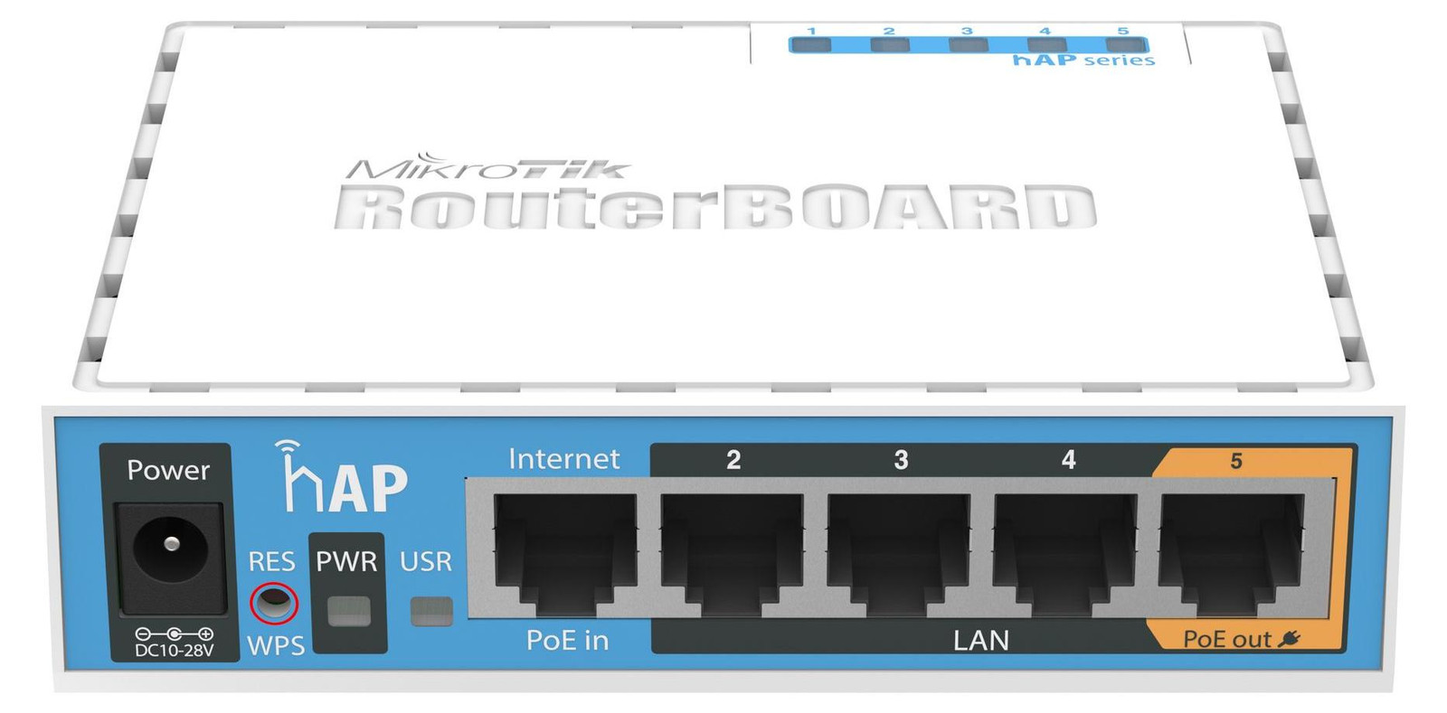 MikroTik hAP WiFi 4 router RB951Ui-2nD 2.4GHz(2x2) 5p