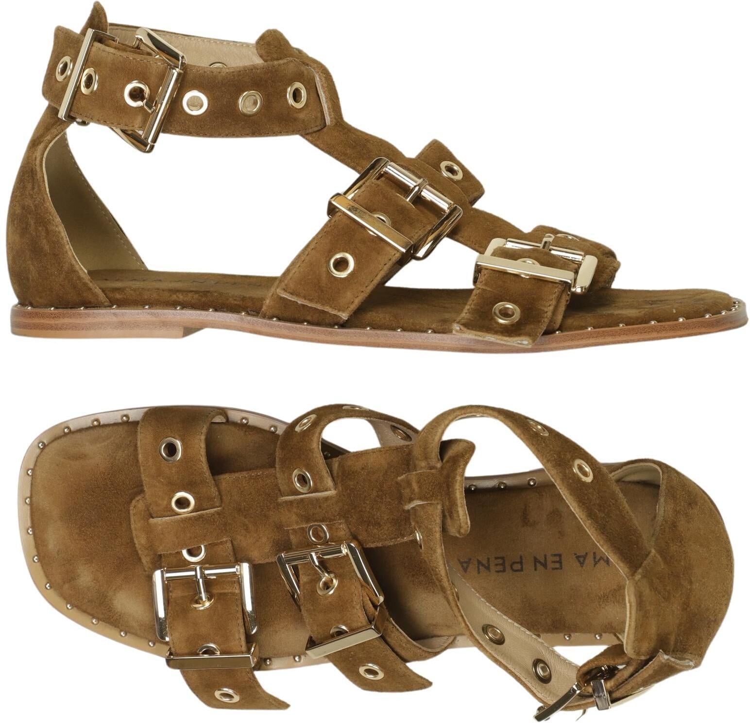 Alma en Pena Damen Sandalen, Braun, Gr. EU 39, Leder - Second Hand