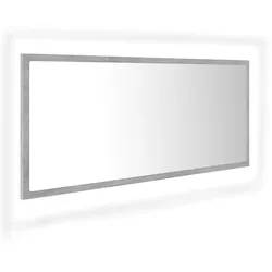Helloshop26 - LED-Badezimmerspiegel 100 x 8,5 x 37 cm graues Acryl 02_0006989