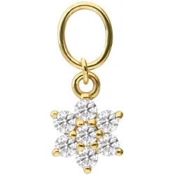 18 Karat Gold Anhänger für Clicker MOISSANIT-BLUME