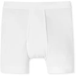 SCHIESSER Herren Boxershorts mit Eingriff - "Essentials", Unterhose, Doppelripp, Baumwolle Weiß / 2XL