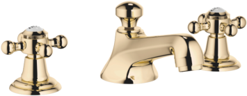 Dornbracht Madison Waschtisch-Dreiloch-Armatur 20700360-09 mit Ablaufgarnitur, messing