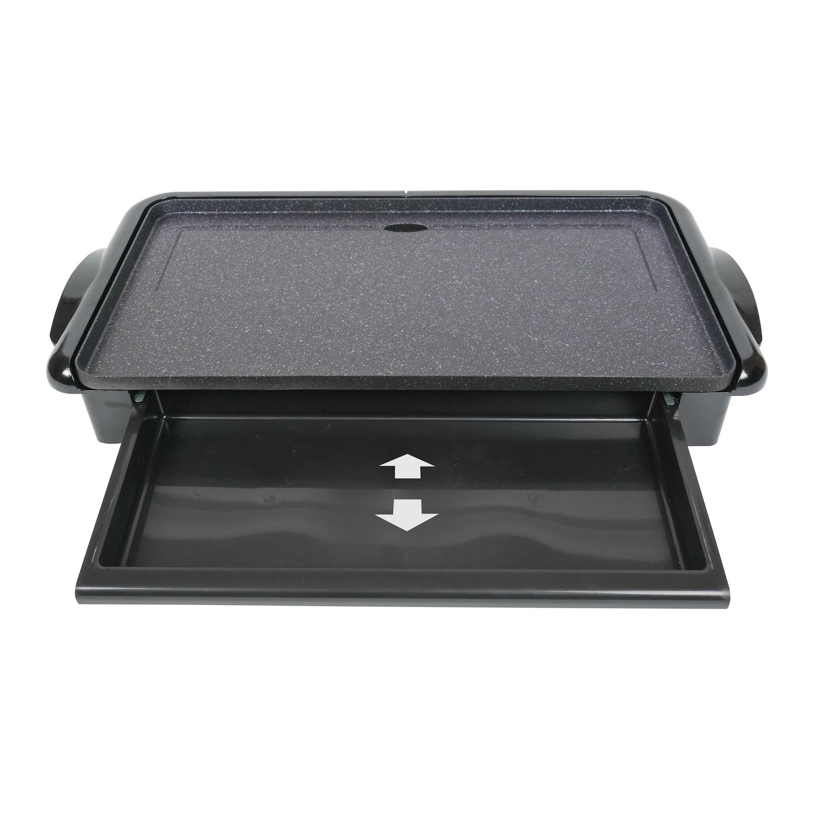 SOGO Elektrischer Tischgrill mit Stone-Finish-Beschichtung - 46x26CM - 2000W