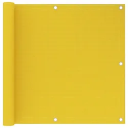 vidaXL Balkon-Sichtschutz Gelb 90x600 cm HDPE