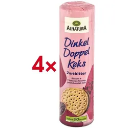Alnatura Bio Doppelkekse »Dinkel-Zartbitter« je 330 g 4 Stück