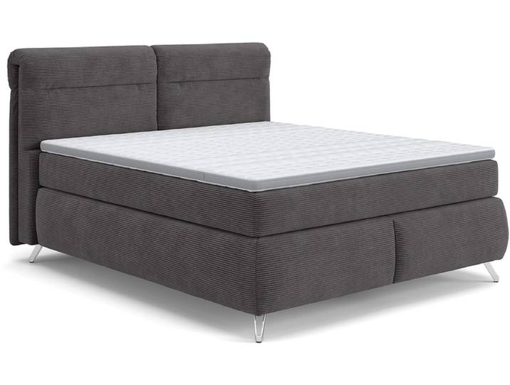 Boxspringbett SWISS HOME STYLE AMBER anthrazit 160x200cm weich