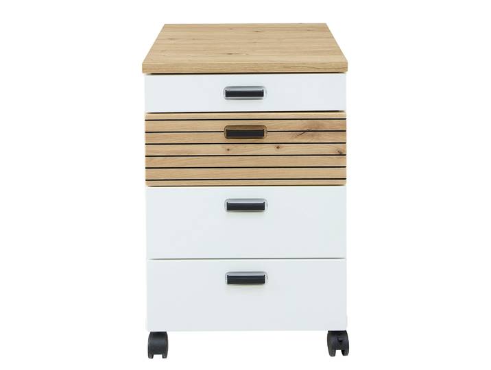 Rollcontainer Magury 45 x 65 x 55cm Braun/Weiß/Weiß