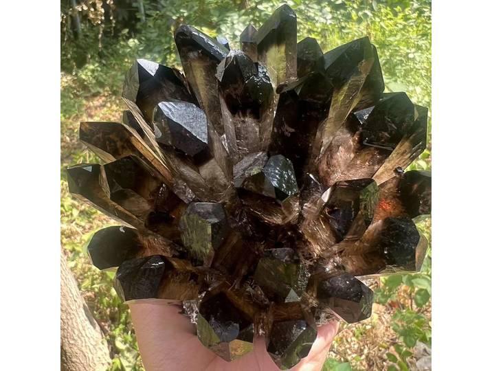Quartz fumé noir naturel, groupe de cristaux, esprit de guérison, énergie, maison, bureau, aquarium, décoration, cadeau, 1.2-1.4kg