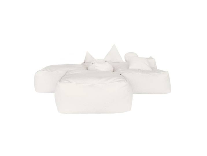 Canapé-pouf modulable en bouclette (4 modules)