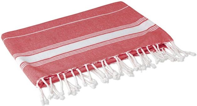 Serviette de plage en coton personnalisée MALIBU rouge