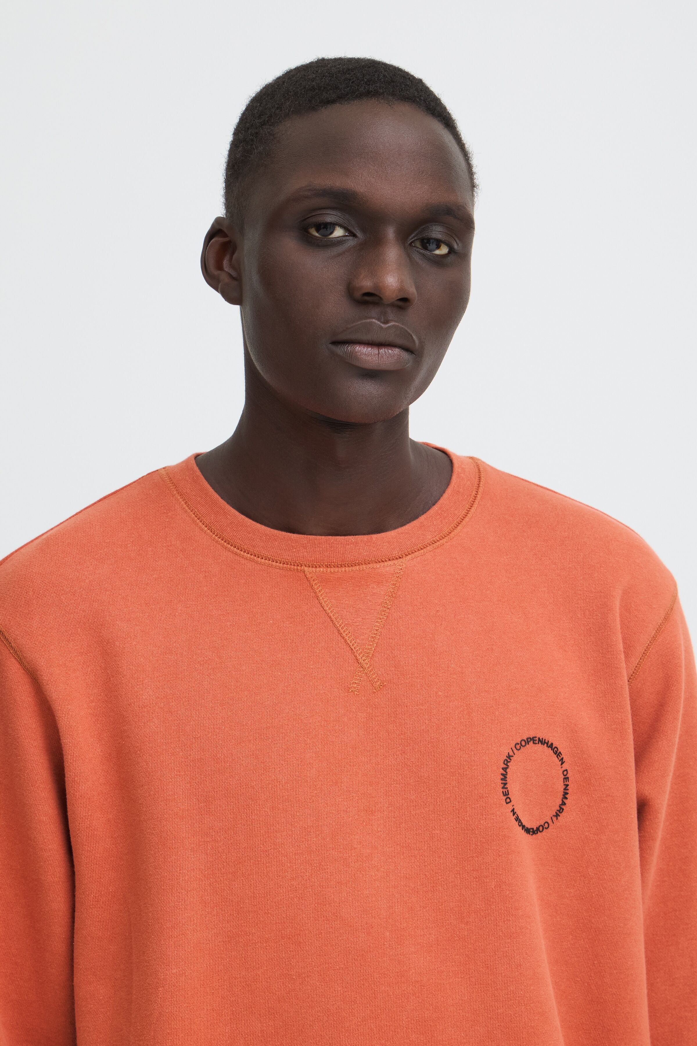 Sweatshirt BLEND "BHKHARI WASH CREW SWEAT", Herren, Gr. XL, orange (cinnabar), Sweatware, Obermaterial: 100% Baumwolle, unifarben, regular fit normal, Rundhals, Rippbündchen, Sweatshirts Sweatshirt, Baumwolle, regular fit cinnabar XL