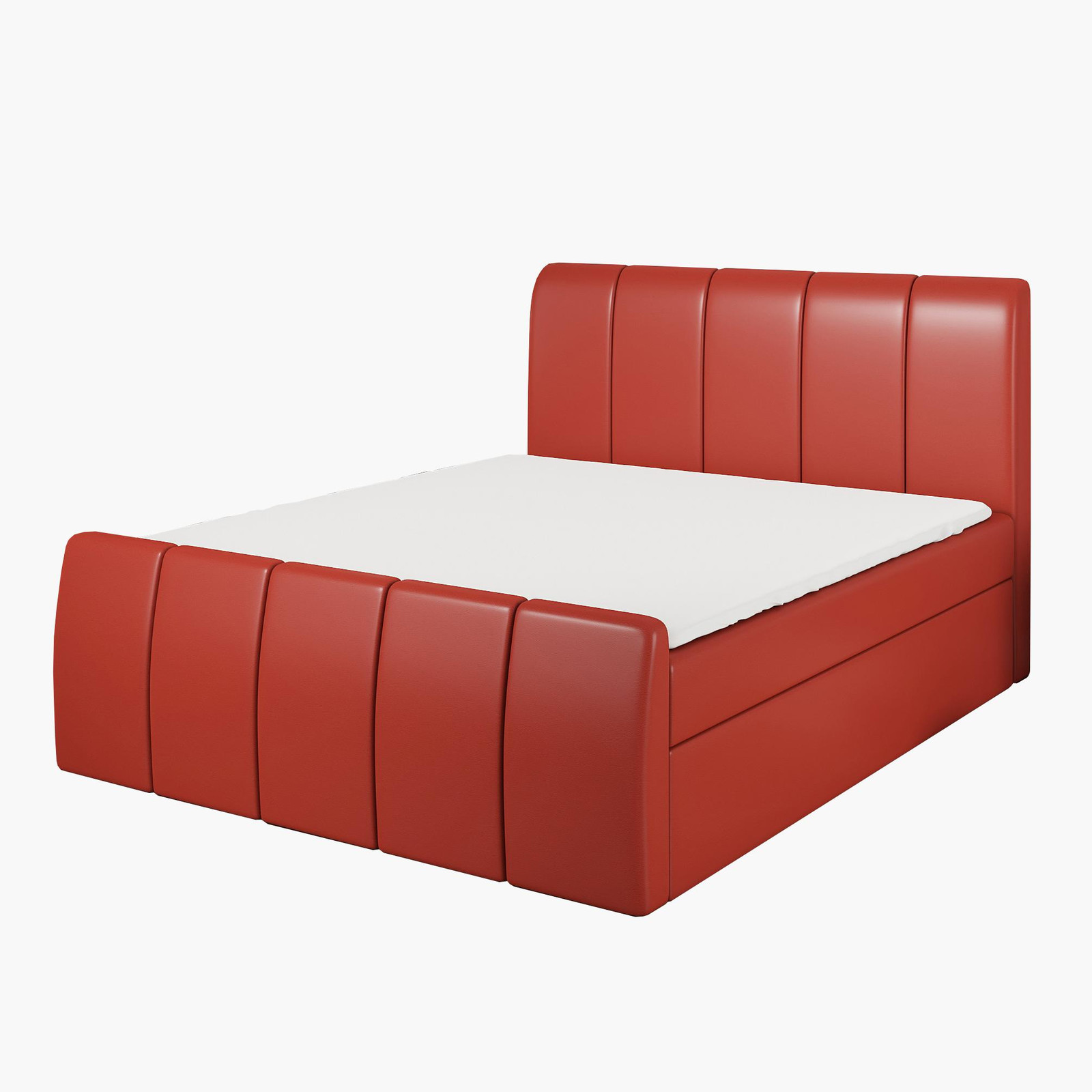 Mebloland Boxspringbed KARIS 180x200 cm met bedopslag, toplaag en gestoffeerd hoofdeinde