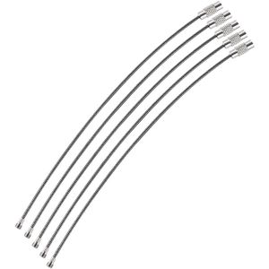 Webbomb Schlüsselring Drahtseil, Ø 45mm, mit Schraubverschluss, Edelstahl, schwarz, 5 Stück