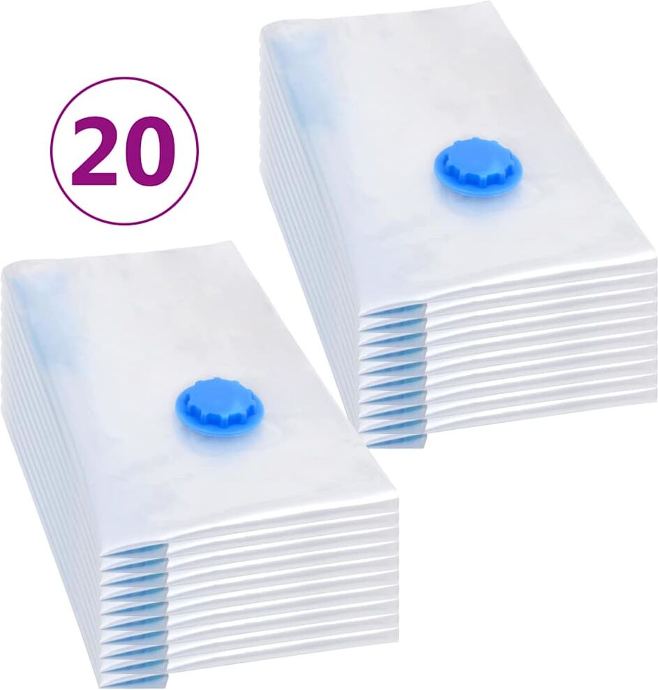 vidaXL Sacs de voyage sous vide Sacs de vêtements 60x40 cm 20 pcs