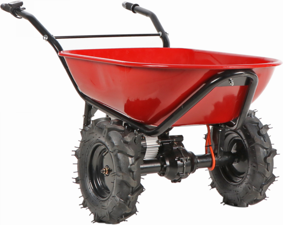 Brouette électrique avec roues traktor GeoTech CAR 260T-100 - Batterie de 40V et 6 Ah