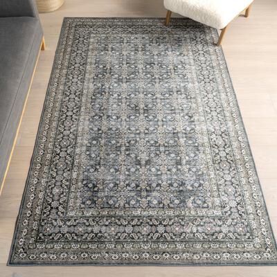 Nuloom Quintessa Medallion SplashGuard Machine Washable Area Rug
