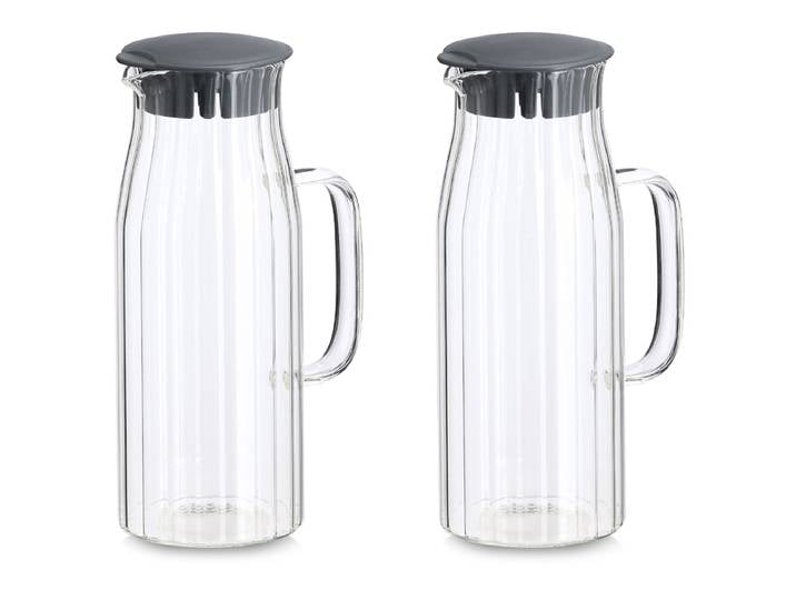 Carafes en verre Wanau lot de 2 9 x 24 x 13cm Gris