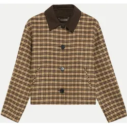 Jacke aus Wollmix Braun L